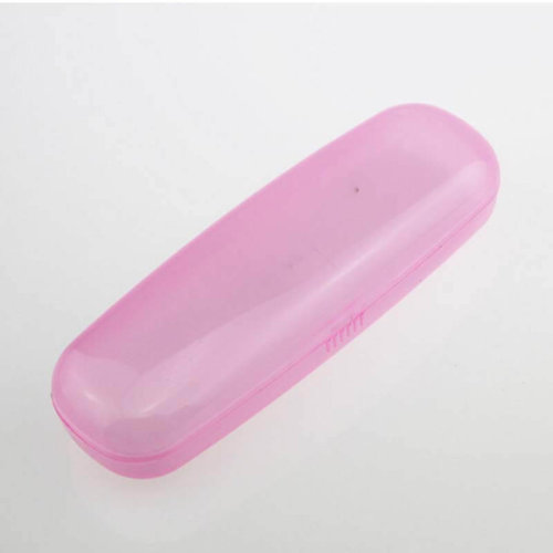 Brillenbox transparent pink